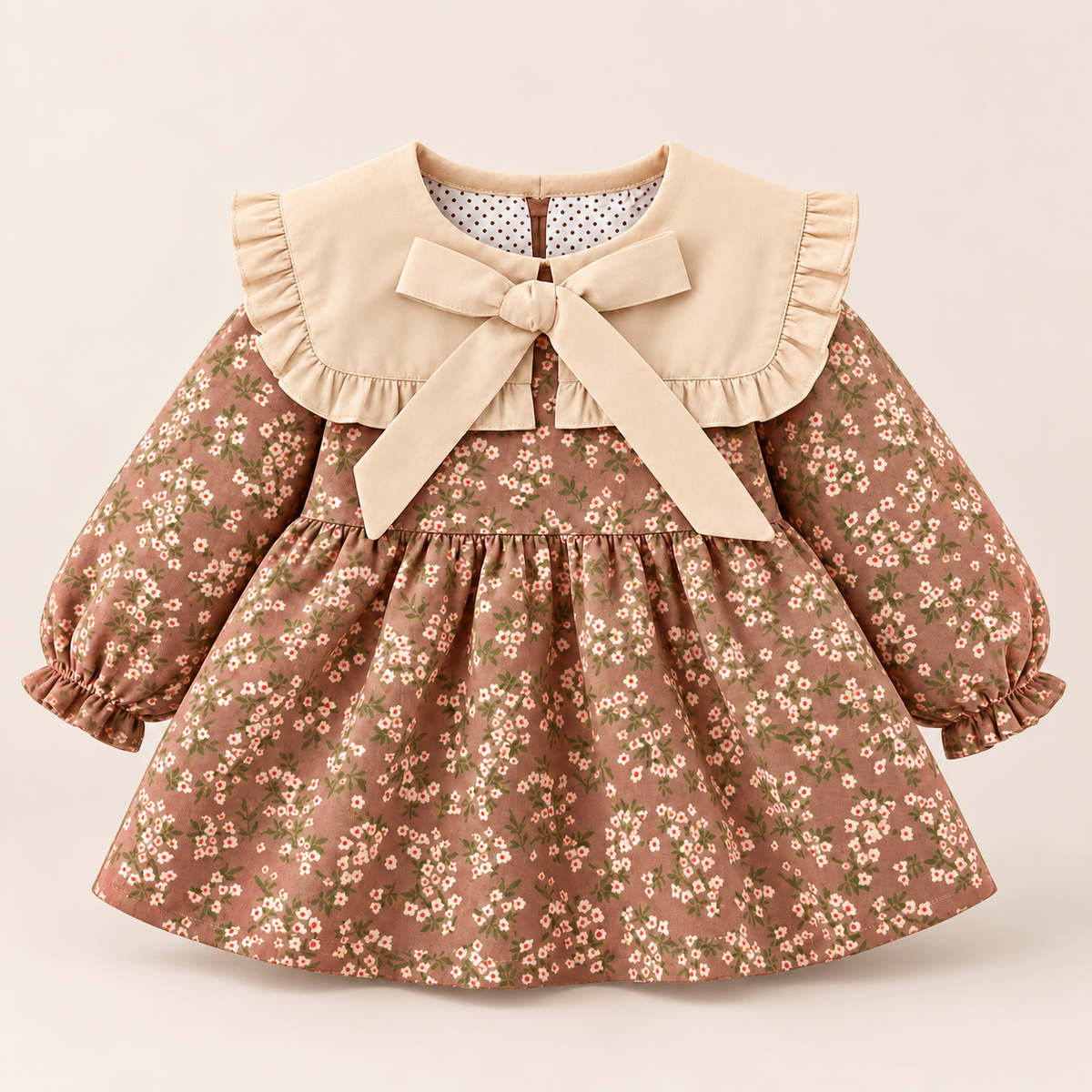 Vintage Floral Collar Dress