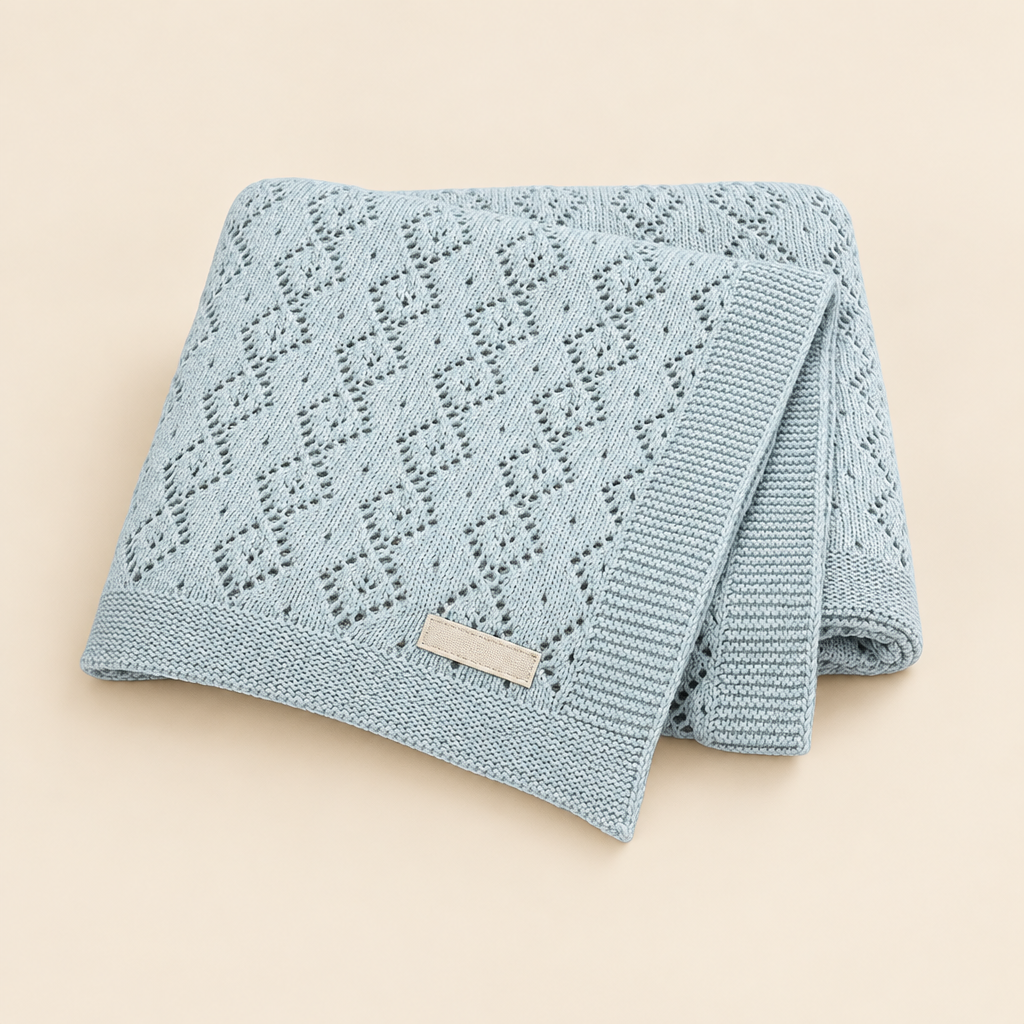 Cloud Knit Cotton Baby Blanket