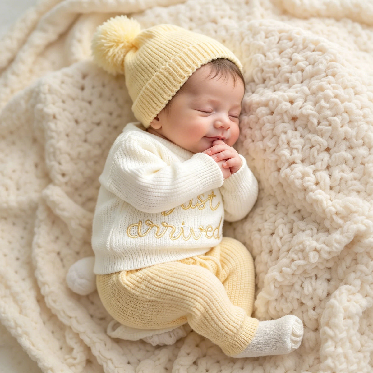 Just Arrived Knit Newborn Set