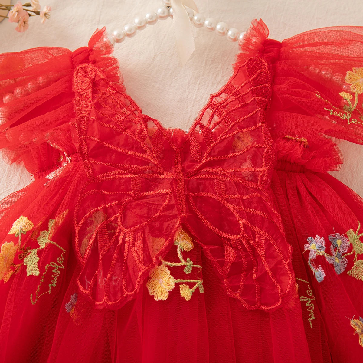 Butterfly Garden Embroidered Dress