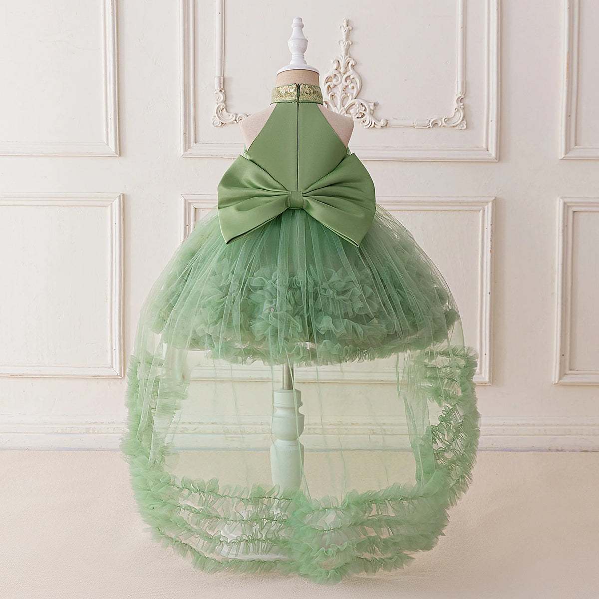 Evelyn Sequin Bow Dress