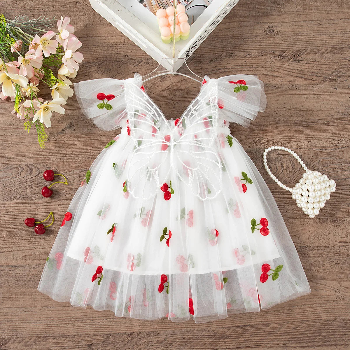 Butterfly Garden Embroidered Dress