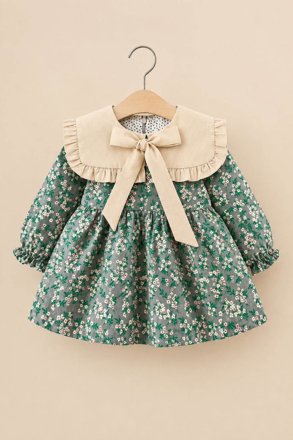 Vintage Floral Collar Dress