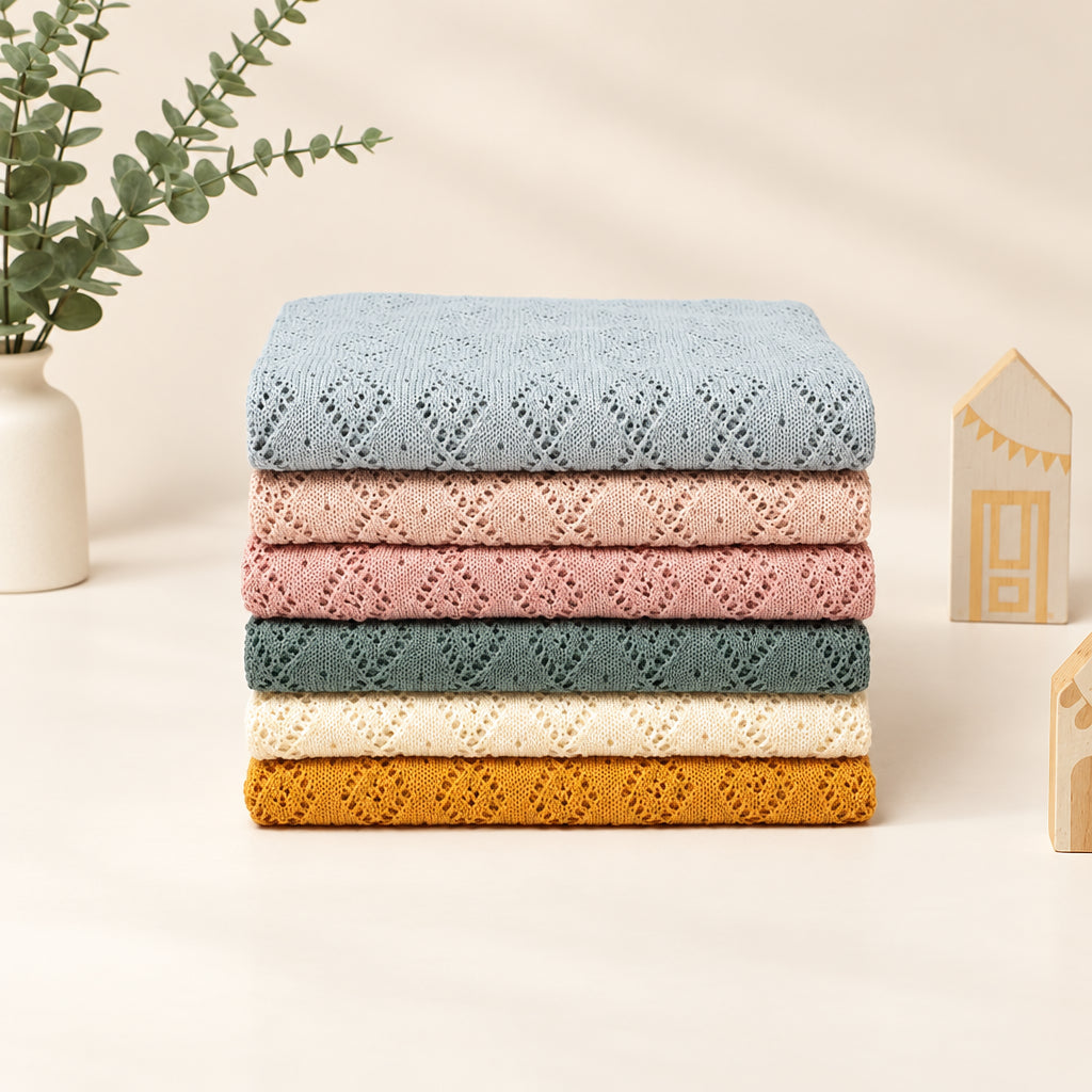 Cloud Knit Cotton Baby Blanket