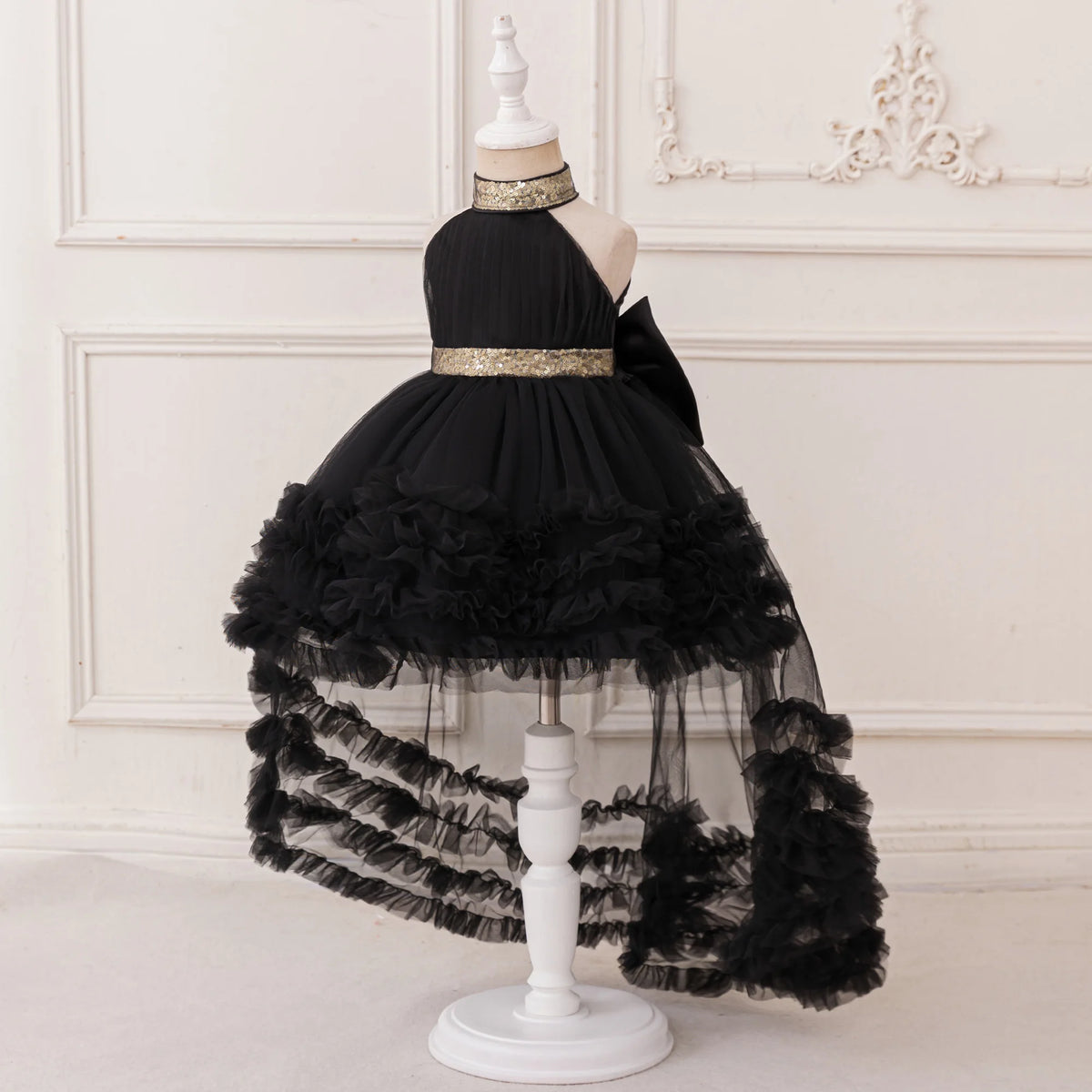 Evelyn Sequin Bow Dress