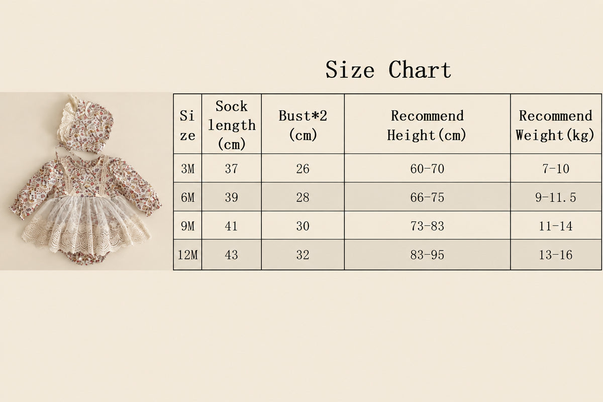 Flora Lace Newborn Romper Set
