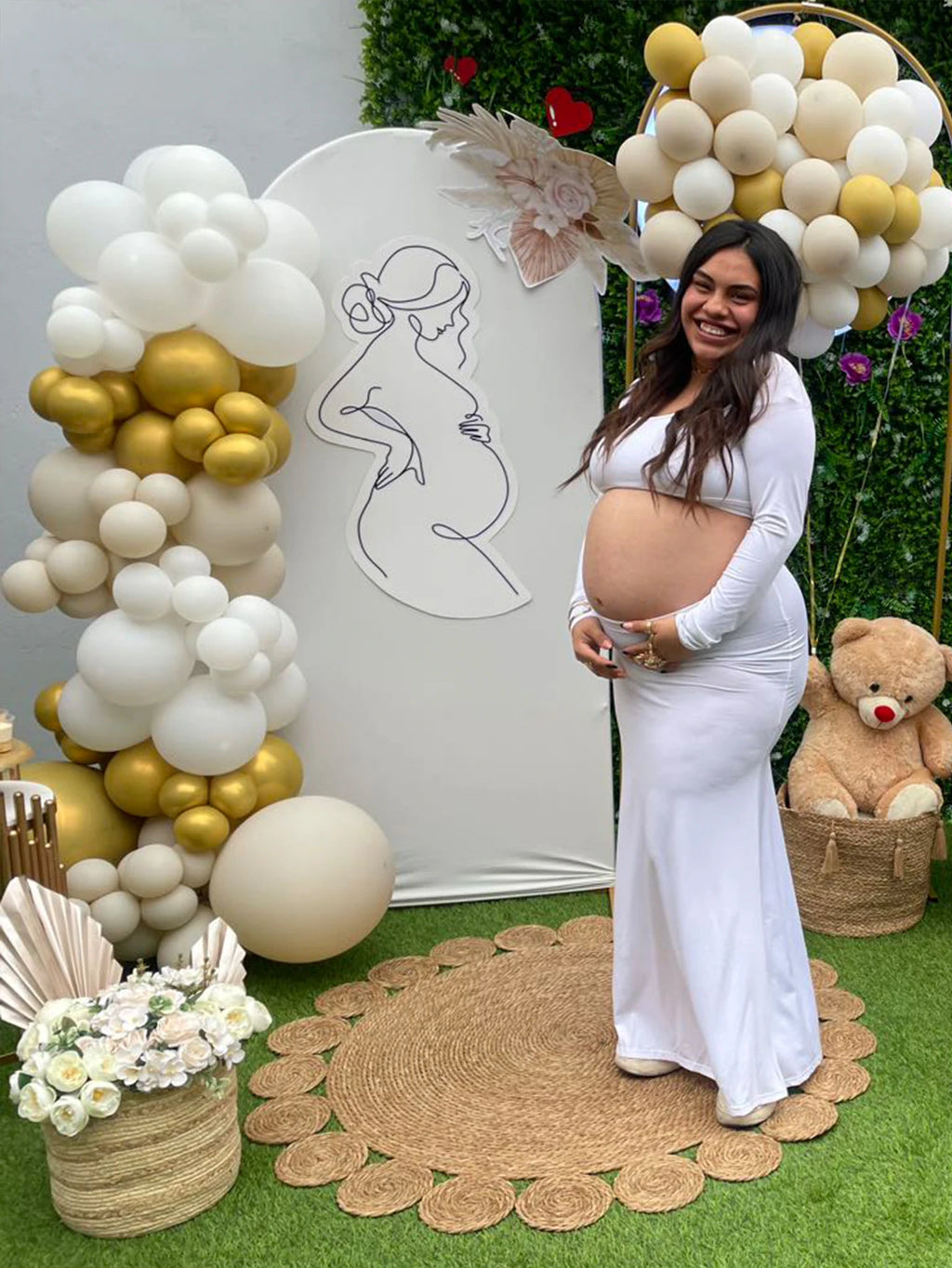Elara Square-Neck Maternity Dress