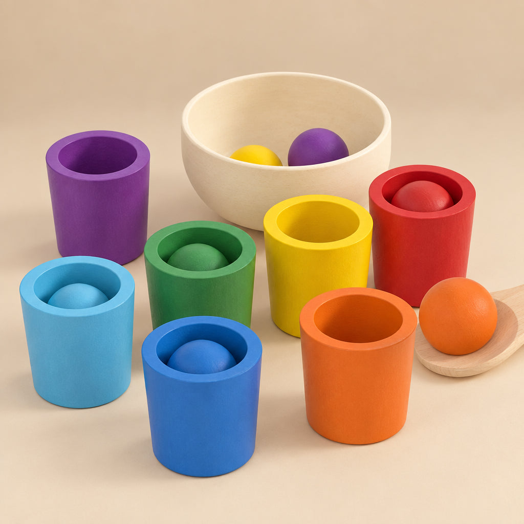Rainbow Sorting Cups