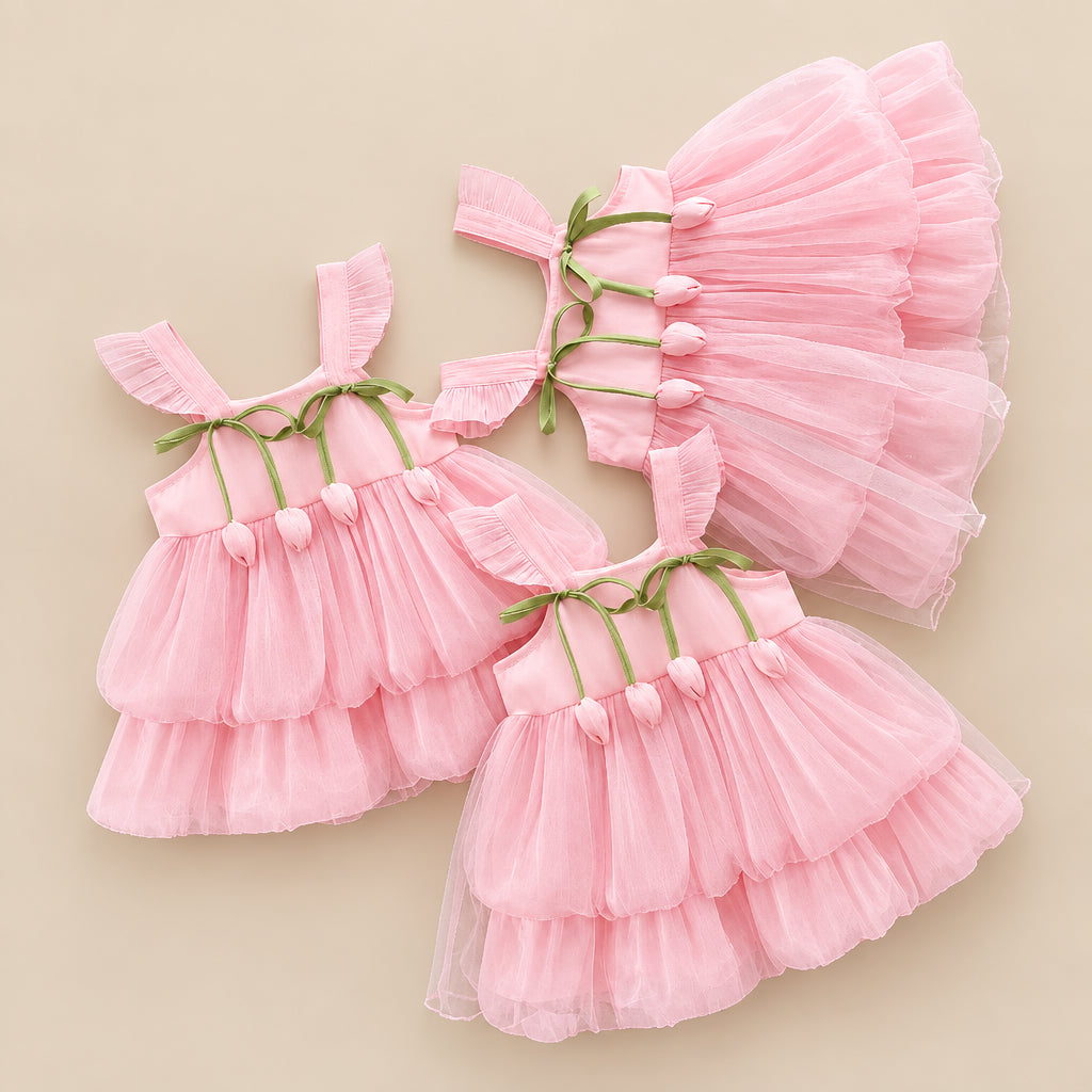 Rosette Chiffon Baby Dress