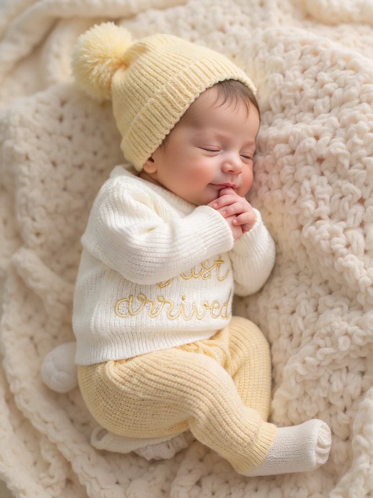 Just Arrived Knit Newborn Set