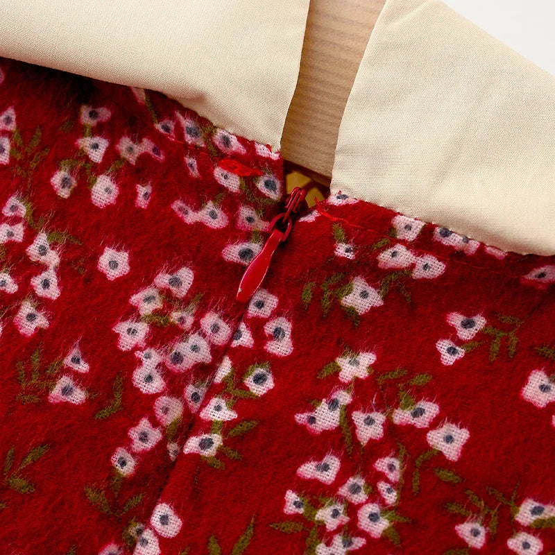 Vintage Floral Collar Dress