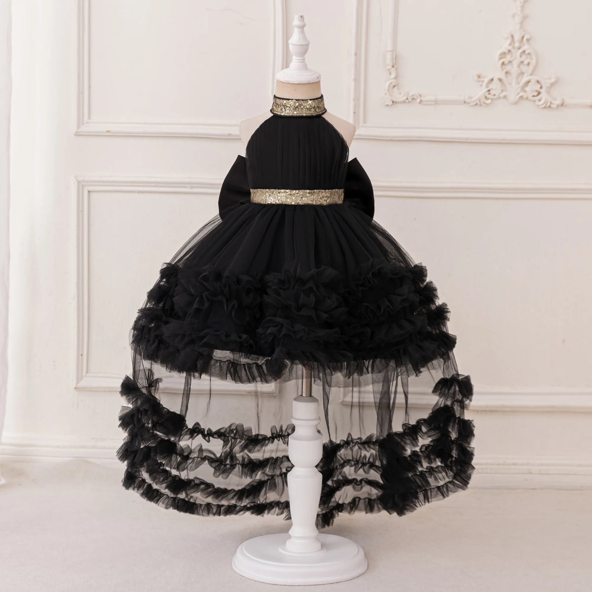 Evelyn Sequin Bow Dress