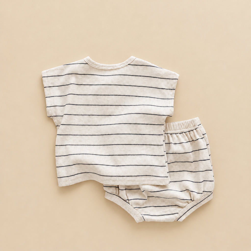 Mocha Stripe Baby Set