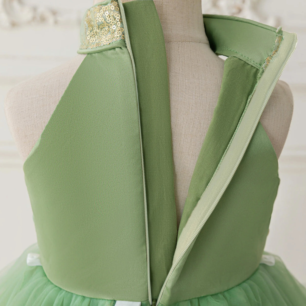 Evelyn Sequin Bow Dress