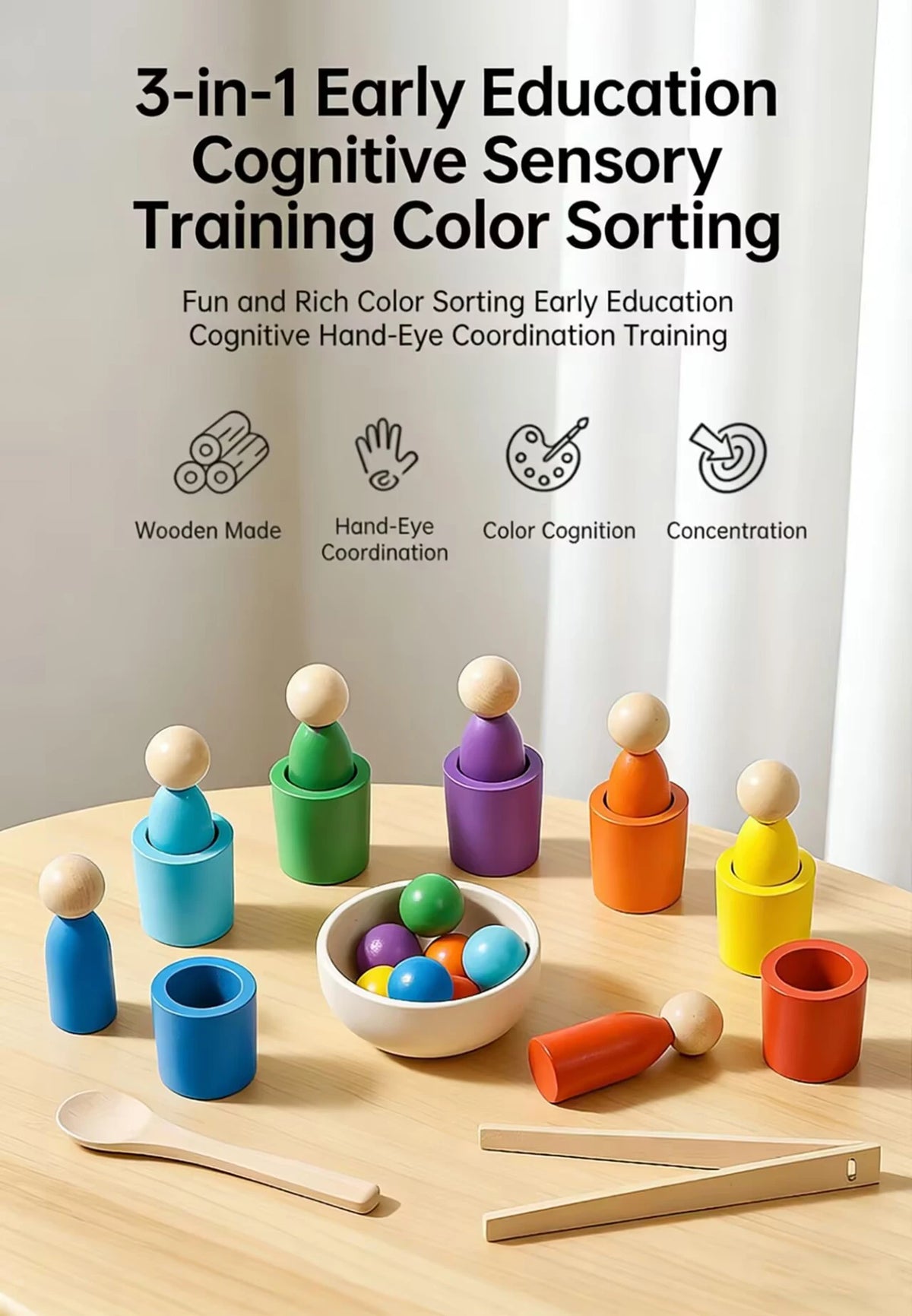 Rainbow Sorting Cups