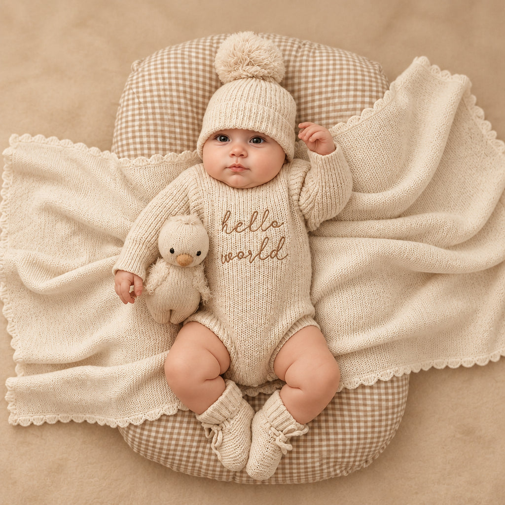 Hello World Knit Photo Set