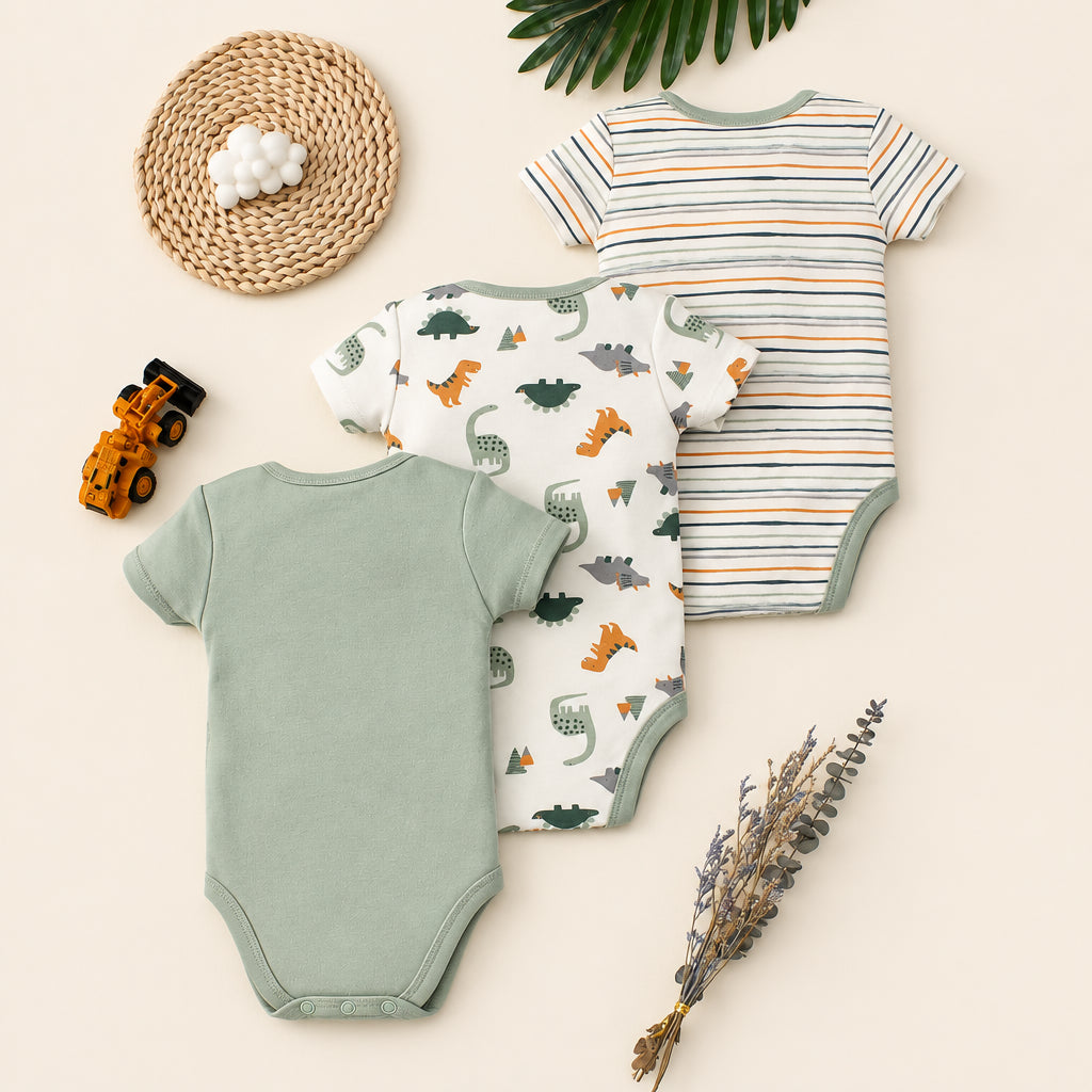 Little Dino Bodysuit Trio