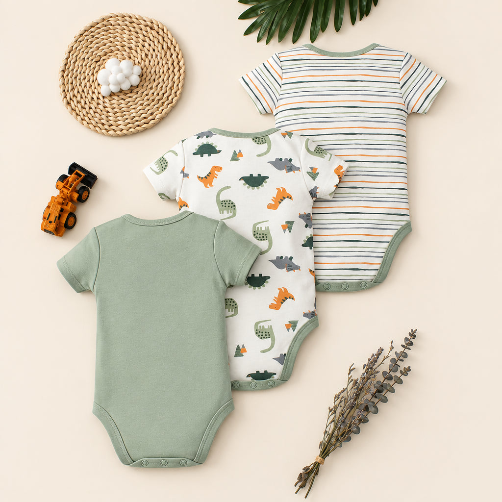 Little Dino Bodysuit Trio