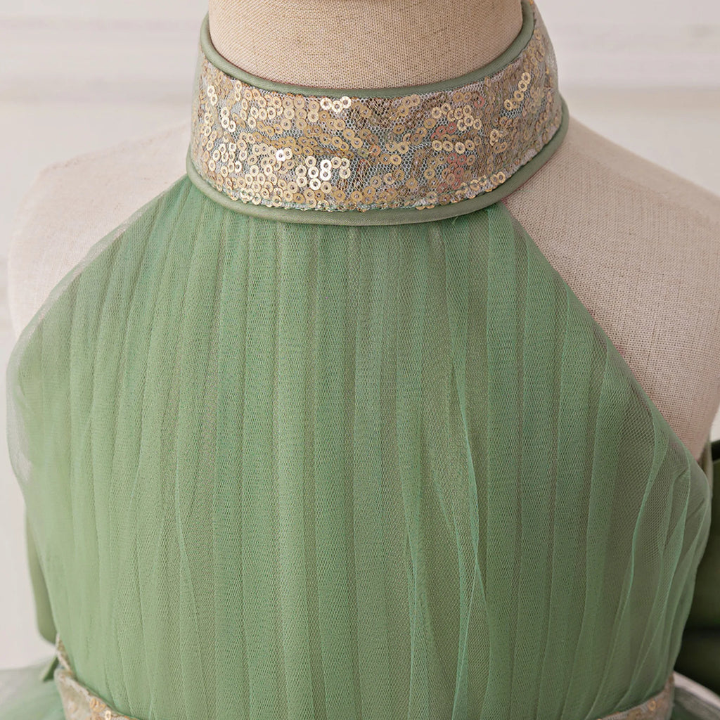 Evelyn Sequin Bow Dress