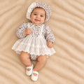 Flora Lace Newborn Romper Set