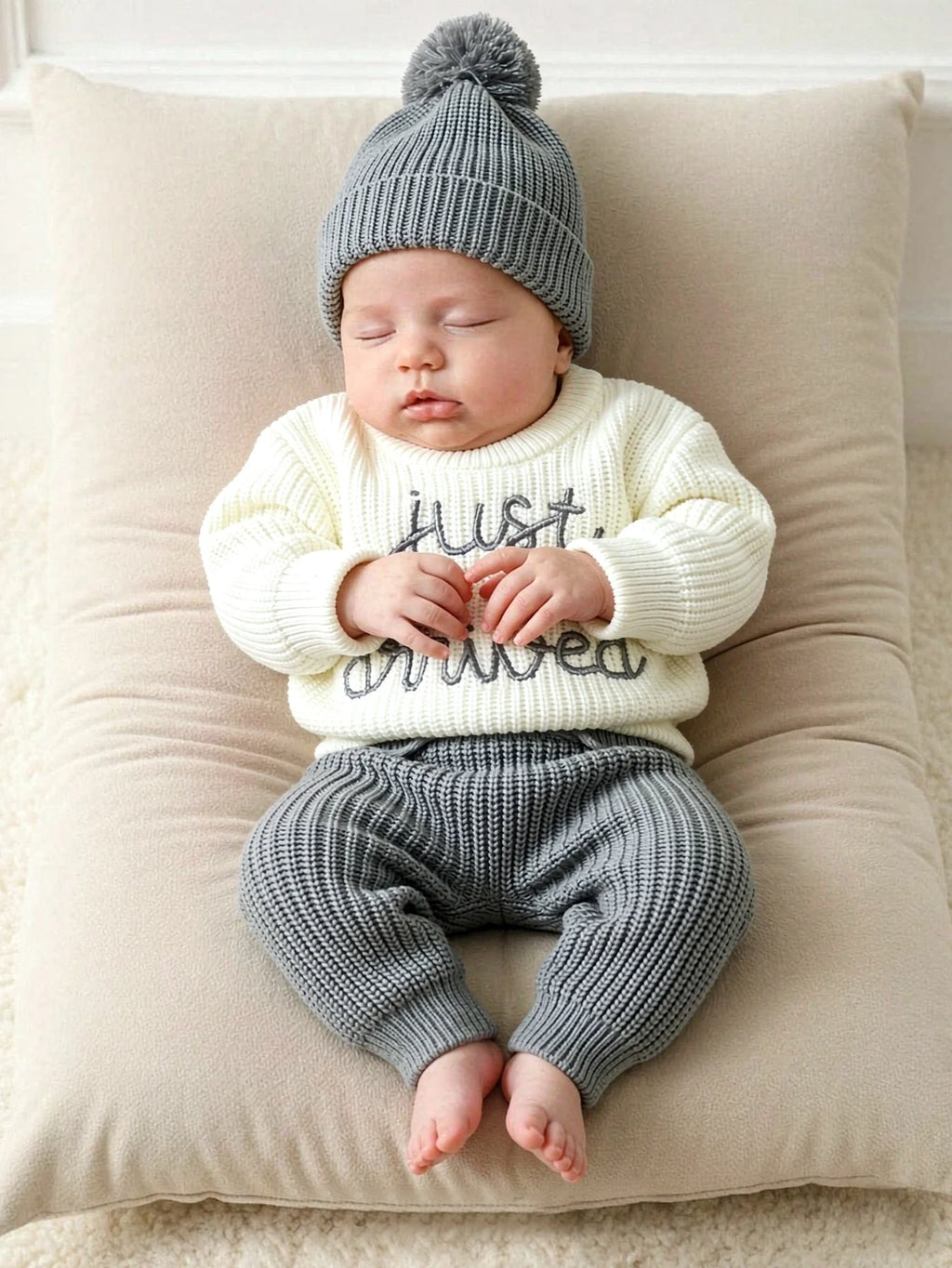 Just Arrived Knit Newborn Set