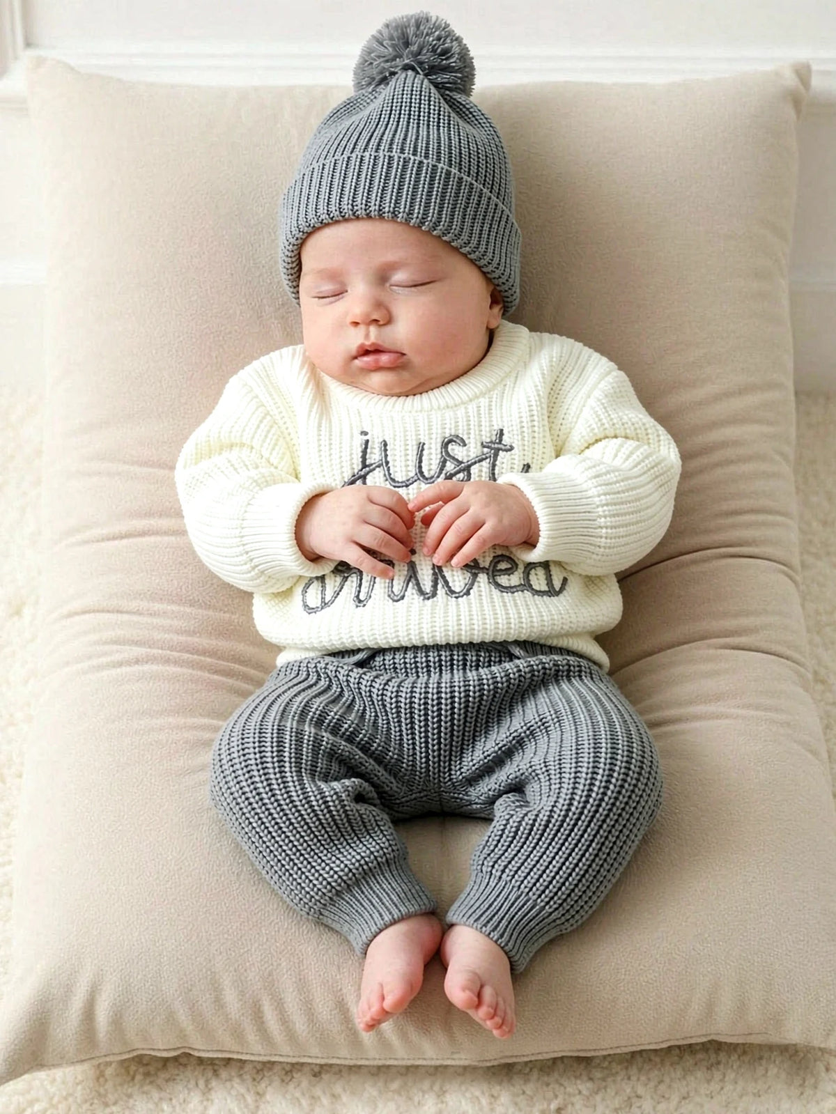 Just Arrived Knit Newborn Set