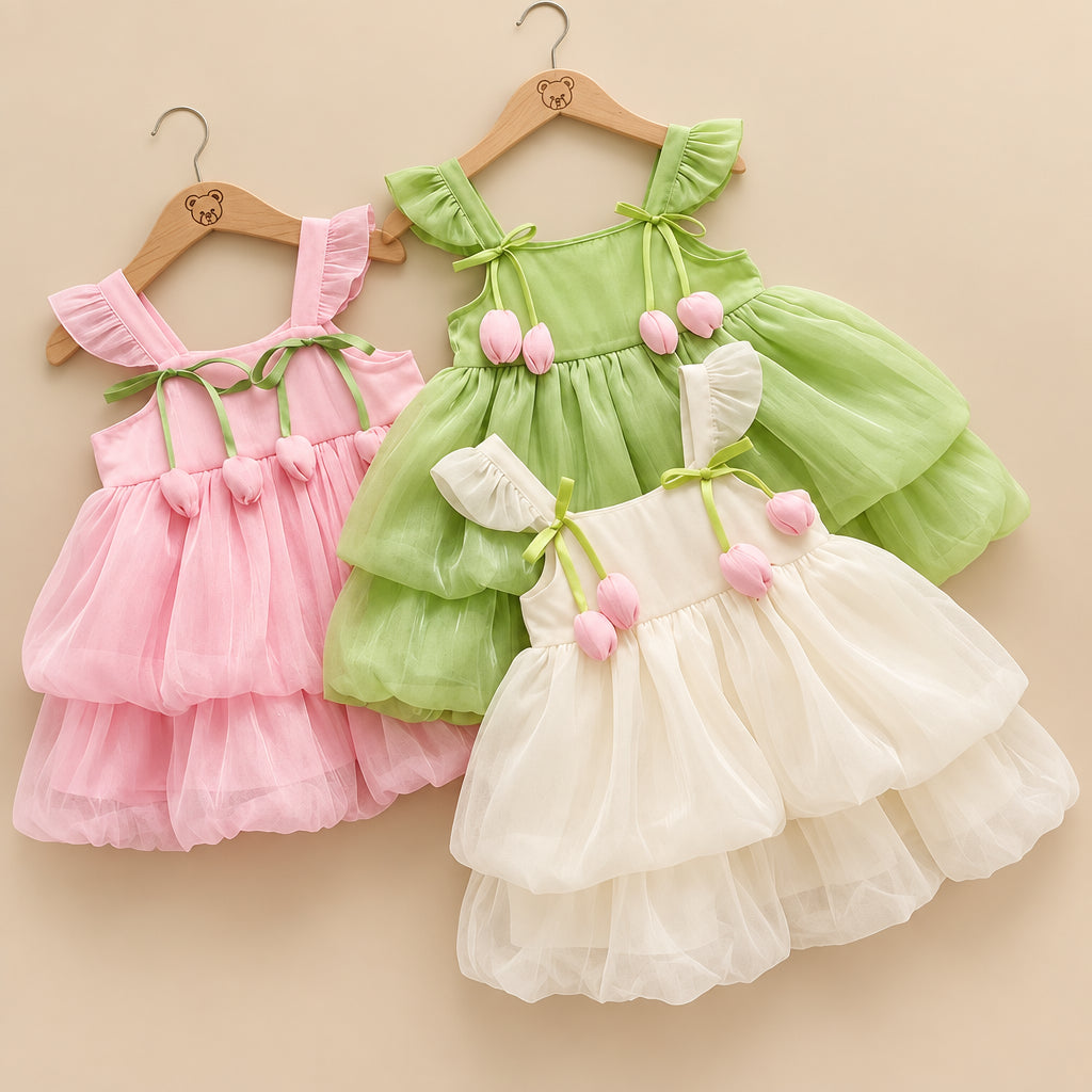 Rosette Chiffon Baby Dress