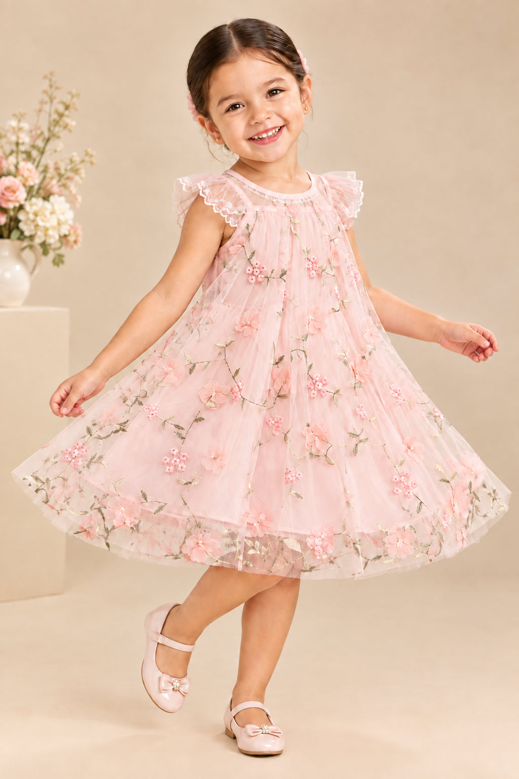 Blossom Embroidered Party Dress
