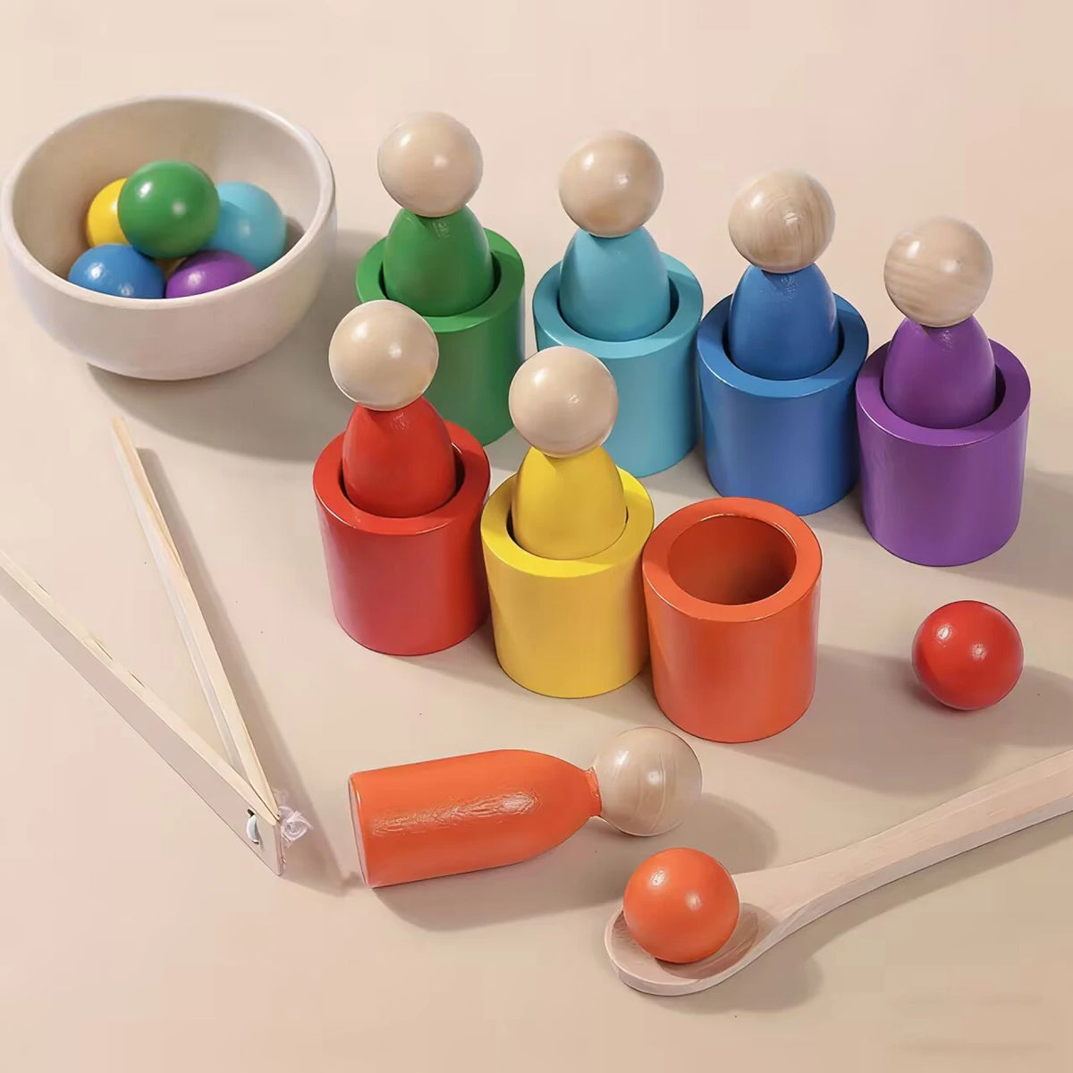 Rainbow Sorting Cups