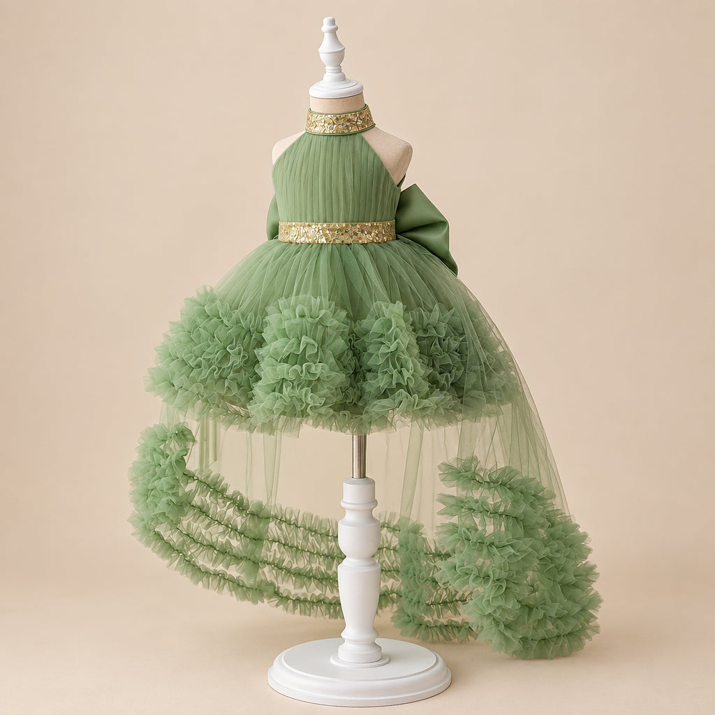 Evelyn Sequin Bow Dress