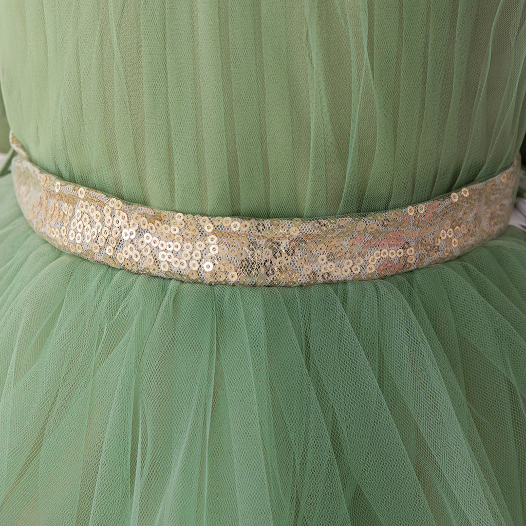 Evelyn Sequin Bow Dress