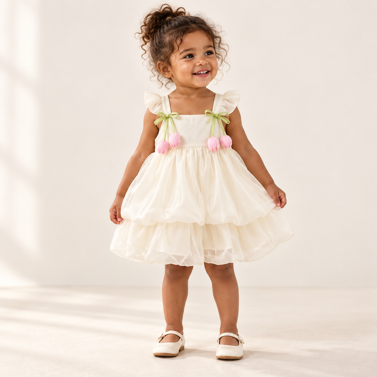 Rosette Chiffon Baby Dress